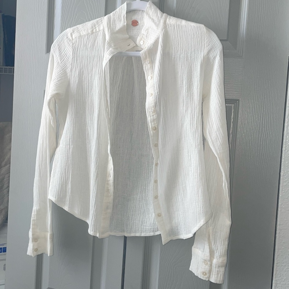 Free People brand new ivory long sleeve button down. Size S. $60 OBO.